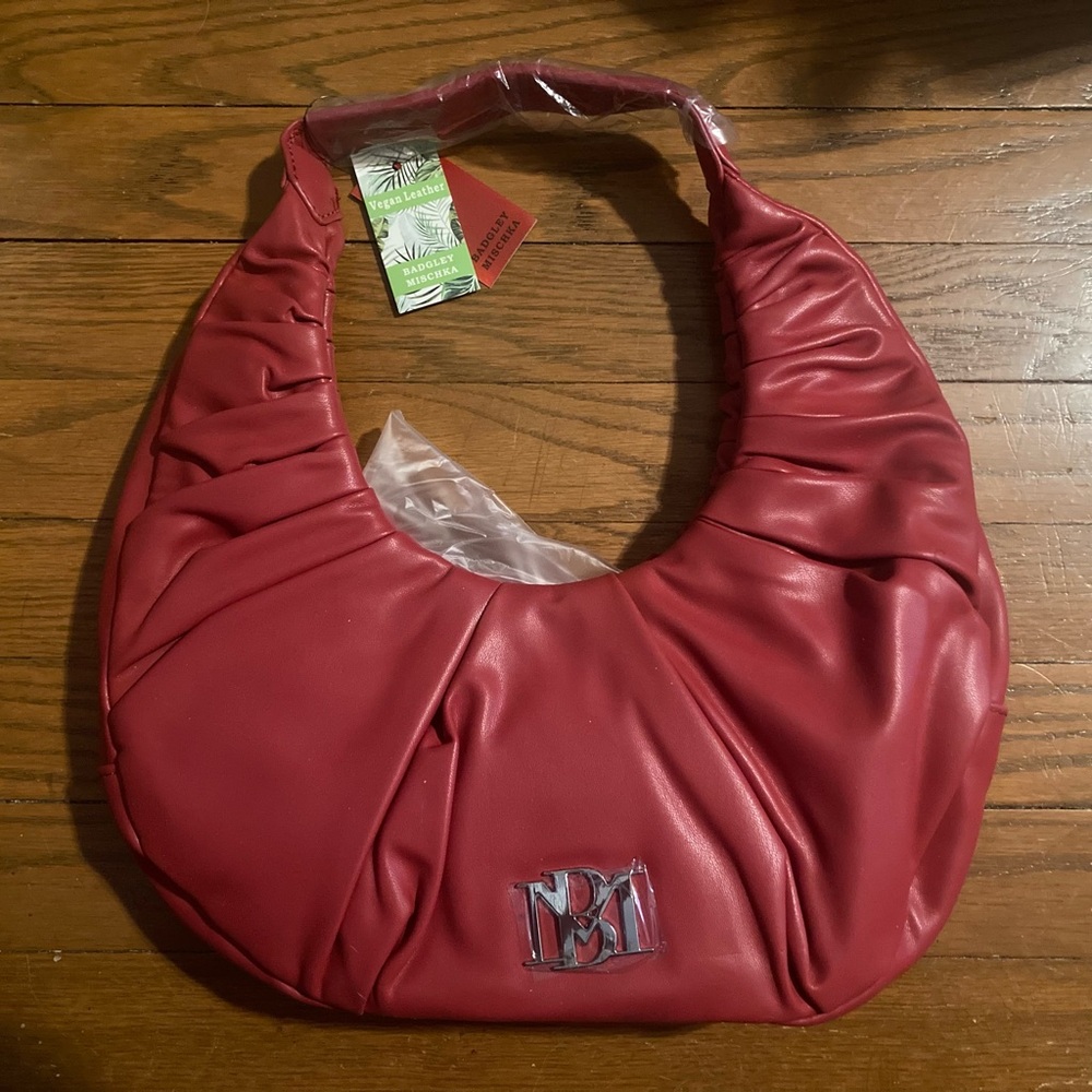 Badgley Mischka Red Shoulder Bag Purse NWT